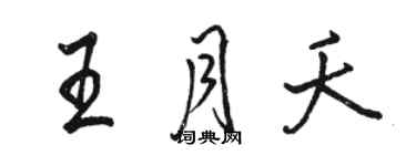 駱恆光王月夭行書個性簽名怎么寫