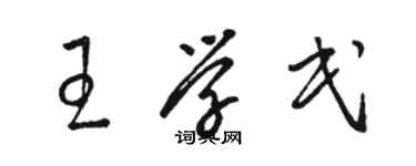 駱恆光王學民草書個性簽名怎么寫