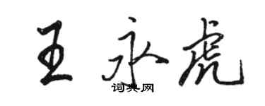 駱恆光王永虎行書個性簽名怎么寫