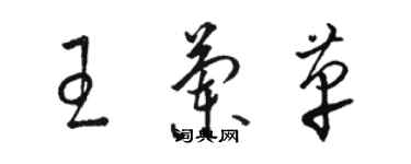 駱恆光王蘭革草書個性簽名怎么寫