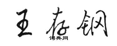駱恆光王存鋼行書個性簽名怎么寫