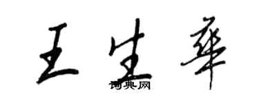 王正良王生華行書個性簽名怎么寫
