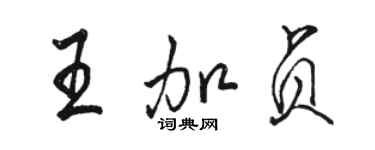 駱恆光王加貞行書個性簽名怎么寫