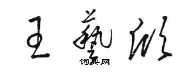 駱恆光王藝欣草書個性簽名怎么寫