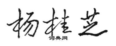 駱恆光楊桂芝行書個性簽名怎么寫