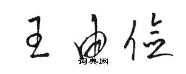 駱恆光王由儉草書個性簽名怎么寫