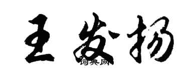 胡問遂王發揚行書個性簽名怎么寫
