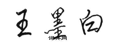 駱恆光王墨白行書個性簽名怎么寫