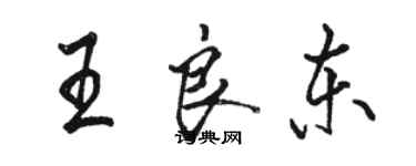 駱恆光王良東行書個性簽名怎么寫