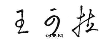 駱恆光王可拉草書個性簽名怎么寫