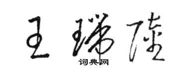 駱恆光王瑞陸草書個性簽名怎么寫