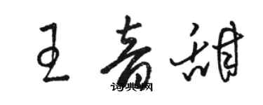 駱恆光王音甜草書個性簽名怎么寫