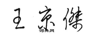 駱恆光王京傑草書個性簽名怎么寫