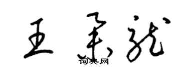 梁錦英王舉龍草書個性簽名怎么寫