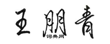 駱恆光王朋青行書個性簽名怎么寫