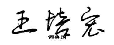 曾慶福王培宏草書個性簽名怎么寫