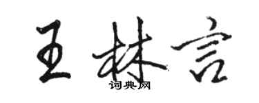 駱恆光王林言行書個性簽名怎么寫