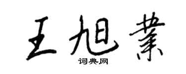 王正良王旭業行書個性簽名怎么寫