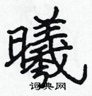 張標寫的硬筆楷書曦