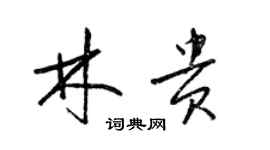 梁錦英林貴草書個性簽名怎么寫