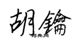 王正良胡鑰行書個性簽名怎么寫