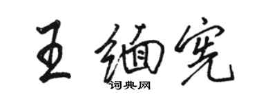 駱恆光王緬憲行書個性簽名怎么寫