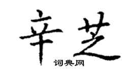 丁謙辛芝楷書個性簽名怎么寫
