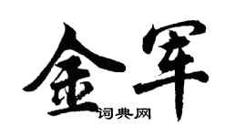 胡問遂金軍行書個性簽名怎么寫