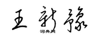 梁錦英王新豫草書個性簽名怎么寫