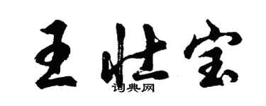 胡問遂王壯寶行書個性簽名怎么寫