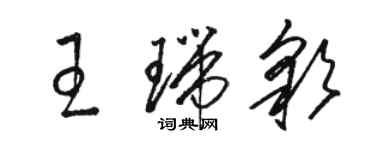 駱恆光王瑞彩草書個性簽名怎么寫