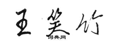 駱恆光王笑竹行書個性簽名怎么寫