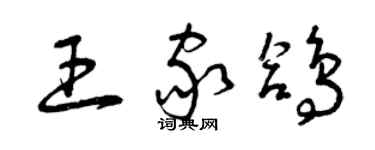 曾慶福王家鴿草書個性簽名怎么寫