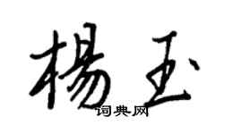 王正良楊玉行書個性簽名怎么寫