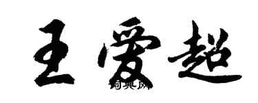 胡問遂王愛超行書個性簽名怎么寫