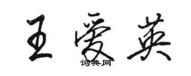 駱恆光王愛英行書個性簽名怎么寫