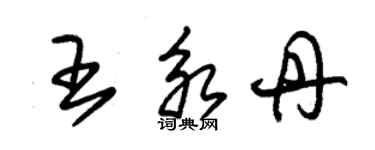 朱錫榮王永丹草書個性簽名怎么寫