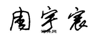 朱錫榮周宇宸草書個性簽名怎么寫