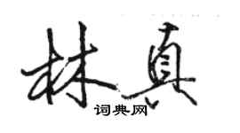 駱恆光林真行書個性簽名怎么寫