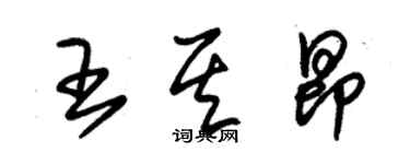 朱錫榮王其昂草書個性簽名怎么寫