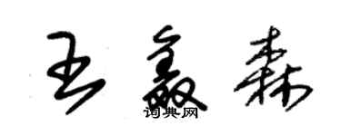 朱錫榮王鑫森草書個性簽名怎么寫