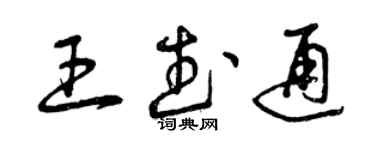 曾慶福王武通草書個性簽名怎么寫