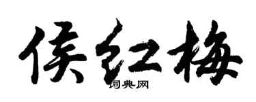 胡問遂侯紅梅行書個性簽名怎么寫