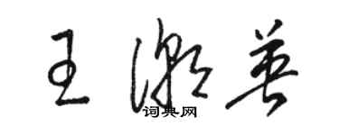 駱恆光王潮英草書個性簽名怎么寫