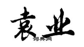 胡問遂袁業行書個性簽名怎么寫