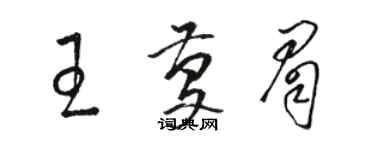 駱恆光王慶眉草書個性簽名怎么寫