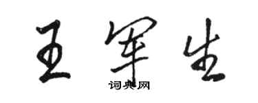 駱恆光王軍生行書個性簽名怎么寫