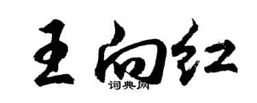 胡問遂王向紅行書個性簽名怎么寫