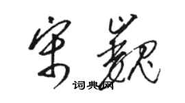 駱恆光宋巍草書個性簽名怎么寫