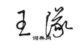 駱恆光王隊草書個性簽名怎么寫